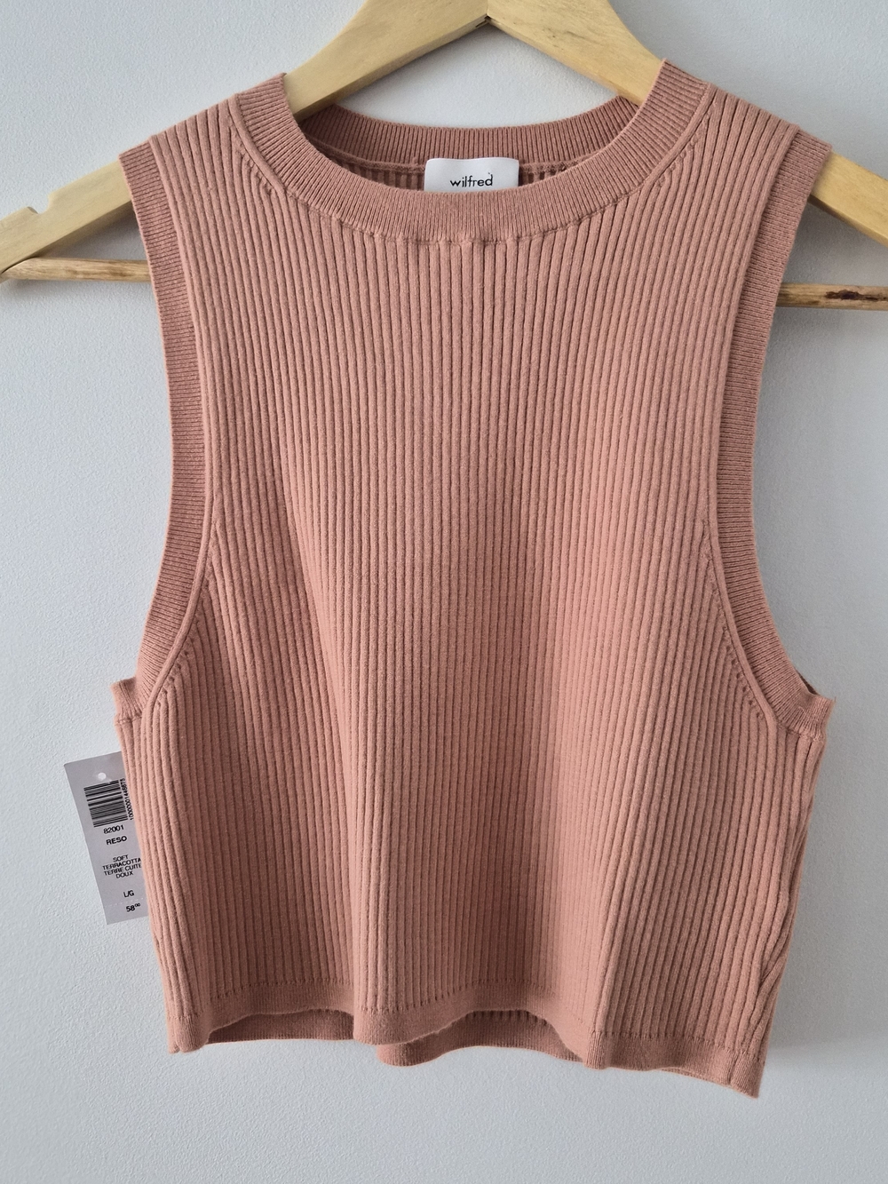 Wilfred Ribbed Tank Top in Terracotta